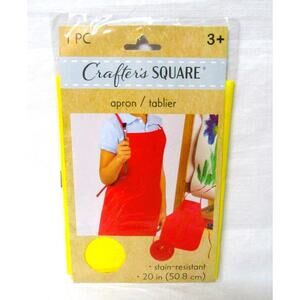 Crafter’s Square Apron, Yellow, Adult 20 Inches Long, Stain Resistant